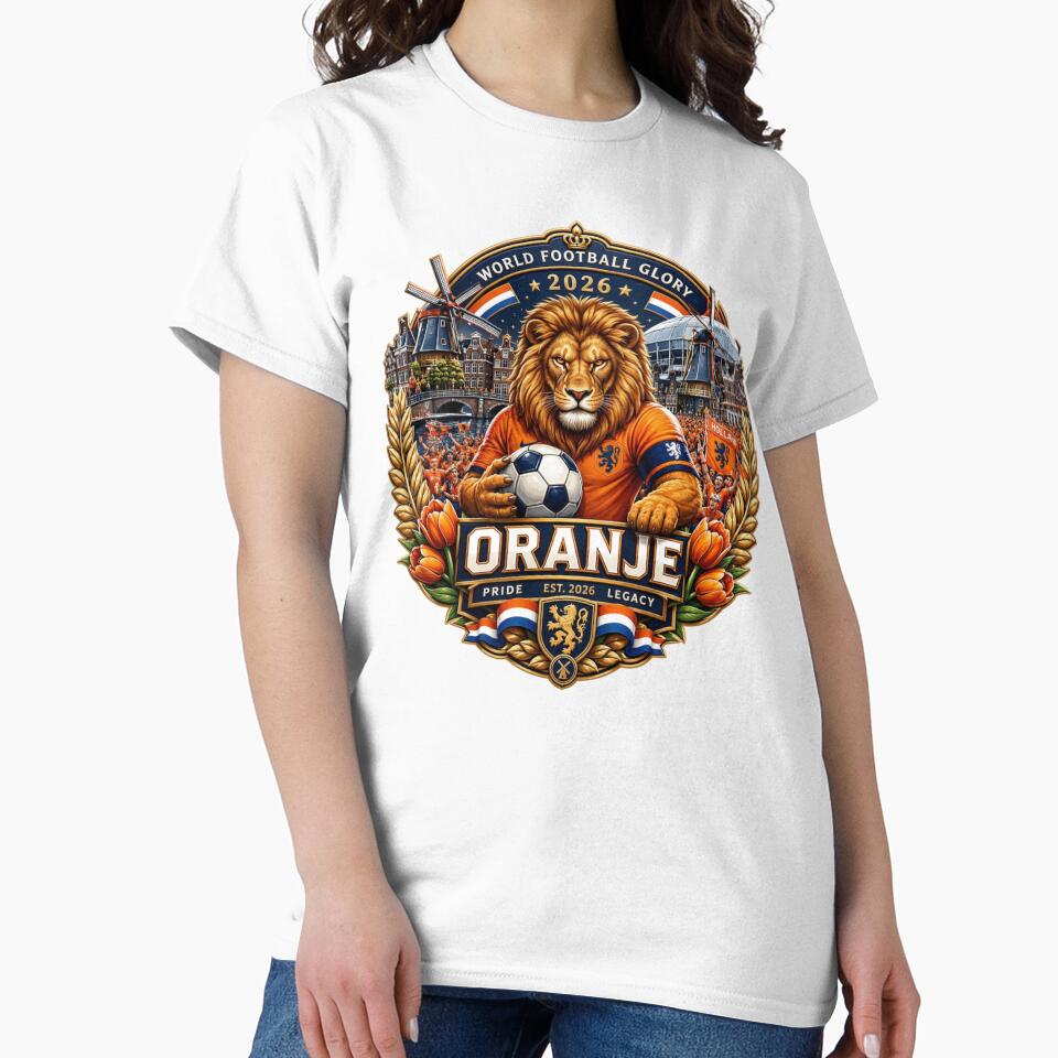 Oranje Lion Football Fan Crest by Retro Arabica