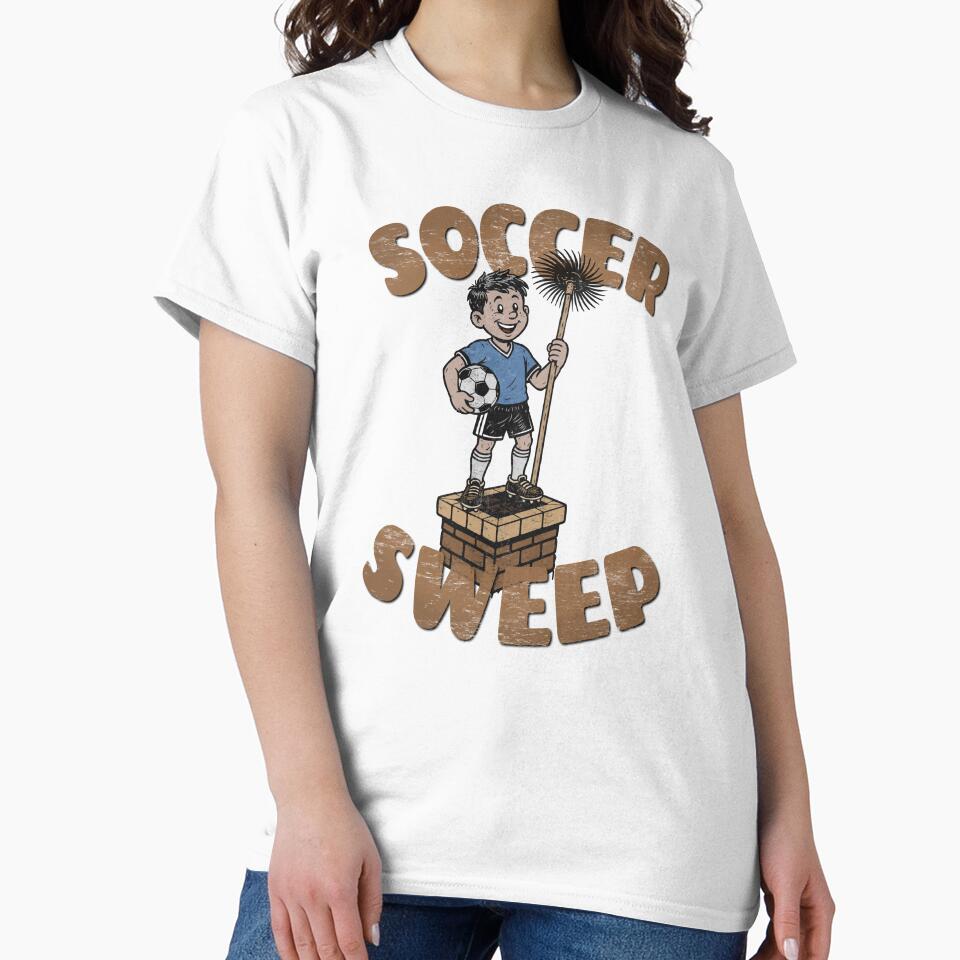 SOCCER SWEEP Vintage Football Chimney Sweep Retro Art by RonnyMilleo