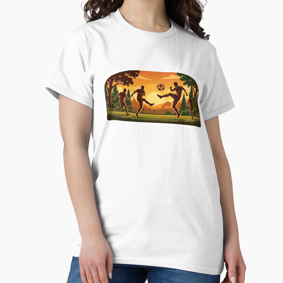 Retro Soccer Sunset Silhouette by abdelski