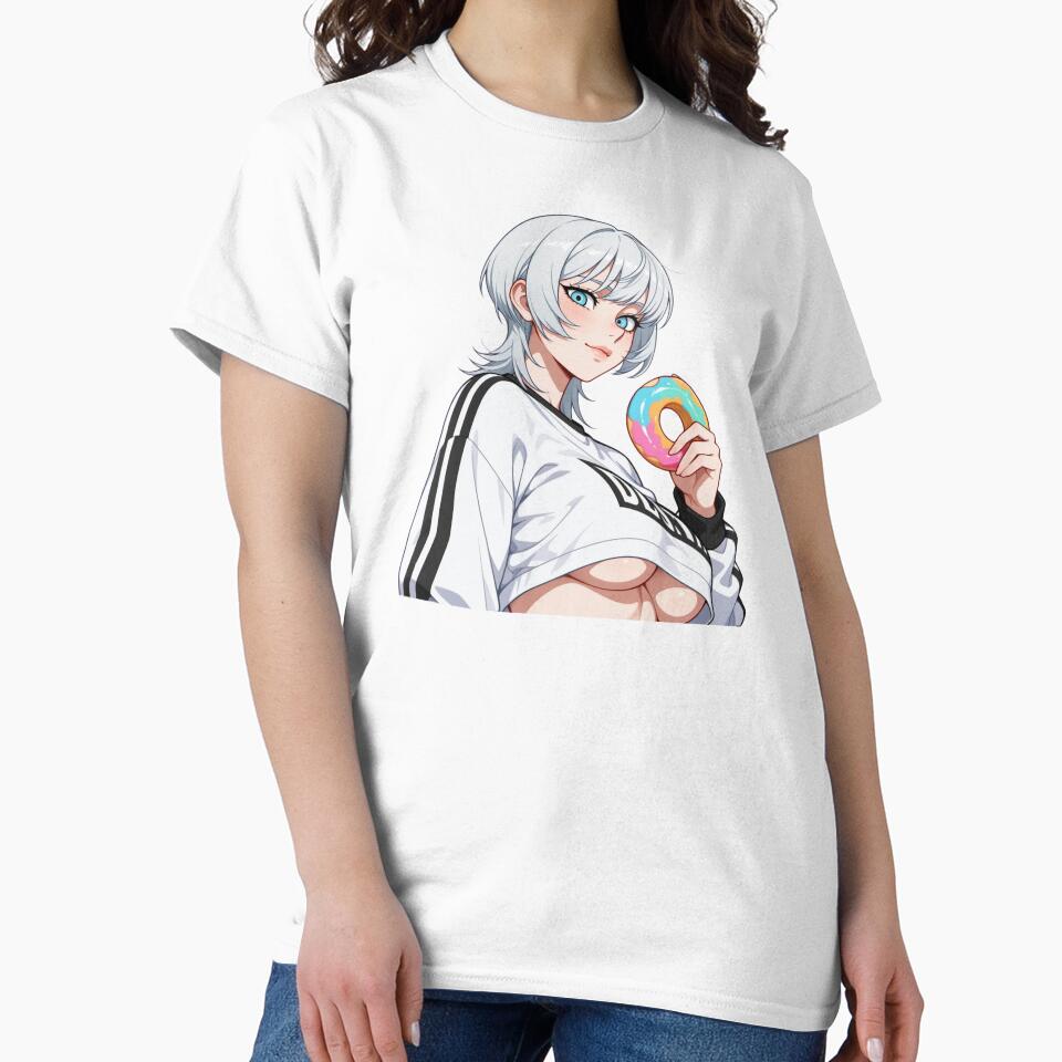 Sporty Anime Girl Donut Waifu by Shirt-Otakus