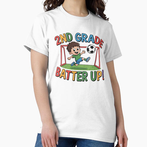 2nd Grade Batter Up Soccer Kid Back To School by PietrzakDesign