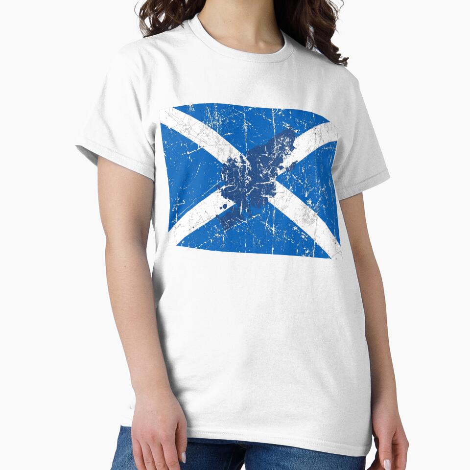 Lewis and Harris on Scotland Flag - Distressed by isleheid