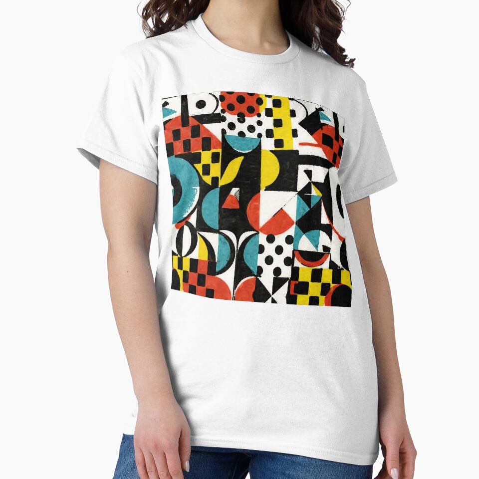 Mid-Century Modern Bauhaus Grunge Style Abstract Design by DEC02