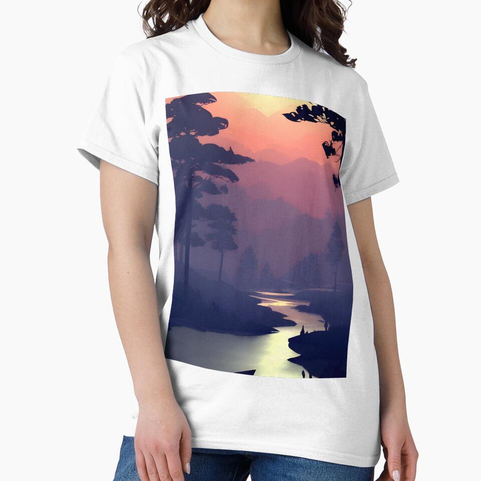 Find the Perfect Minimalist Landscape River View Print for Your Personal Style and Preferences by supeart