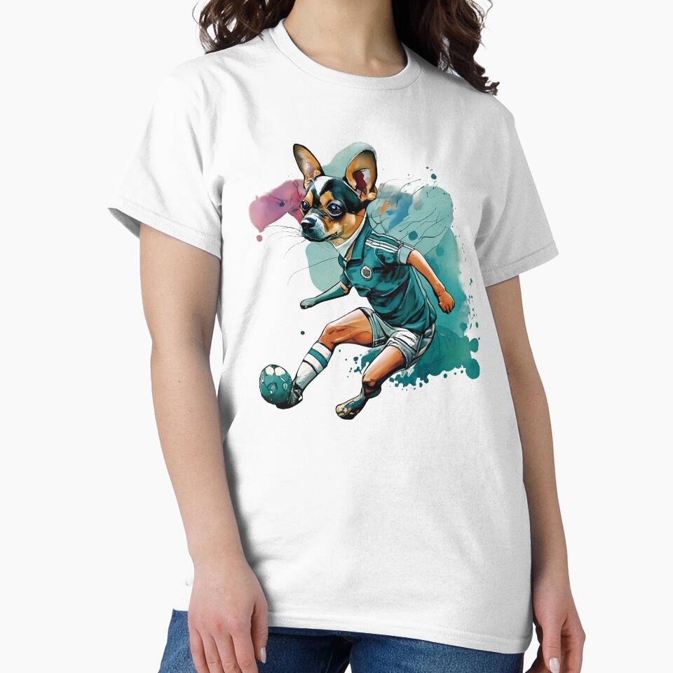 chihuahua dog playing soccer by Furrifico