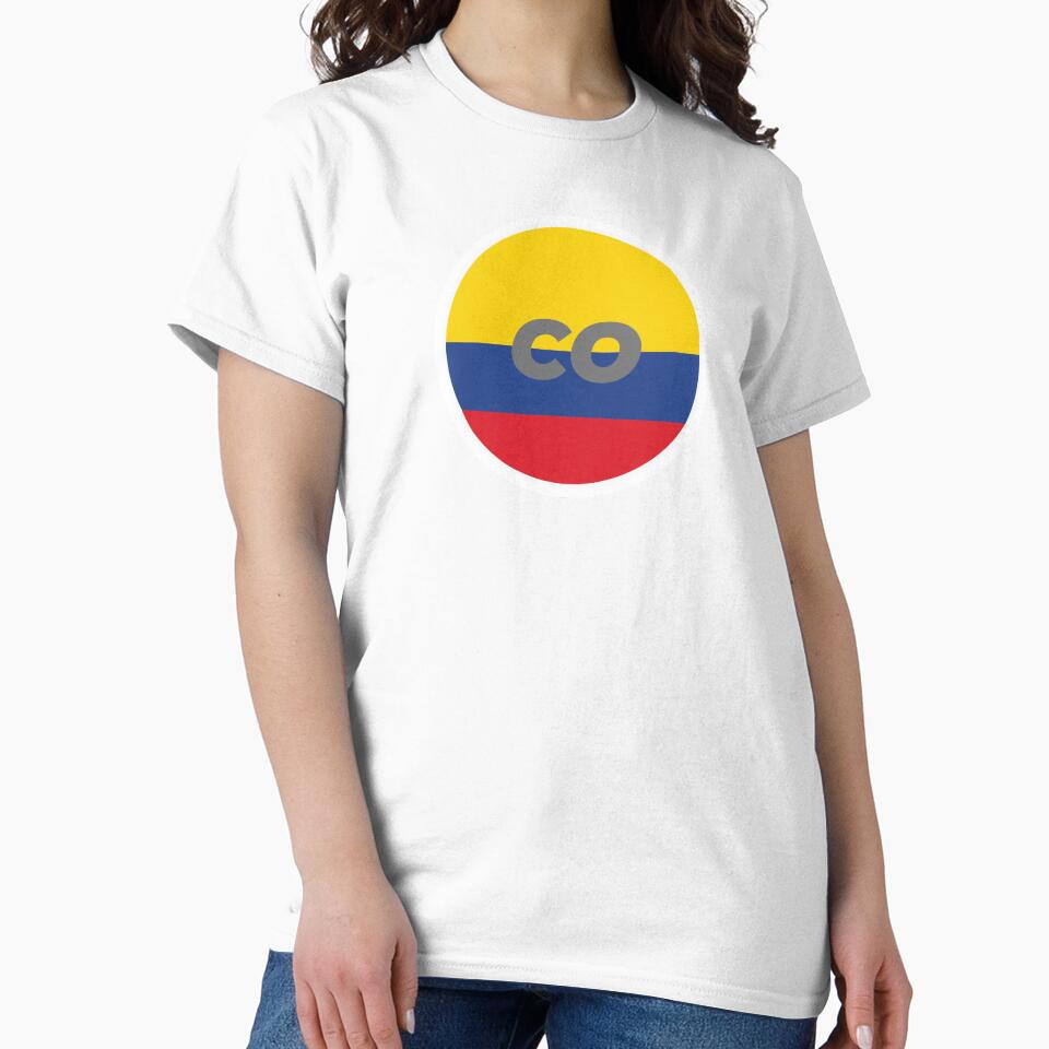 Colombia | Round Flag With Country Code by CarlosAlberto