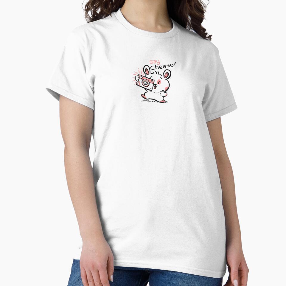 say cheese - cute cartoon chubby bunny rabbit by hayrpictures