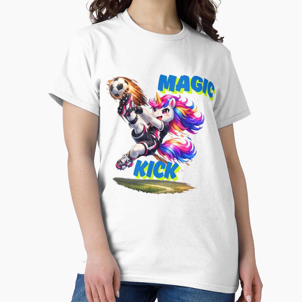 Magic Kick Soccer Unicorn – Dynamic Sports Fantasy Design by Black Signal