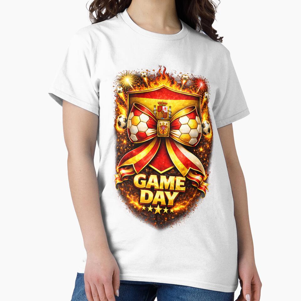 Spain Soccer Bow Game Day Art – Soccer Pride Celebration by MuniraWearify