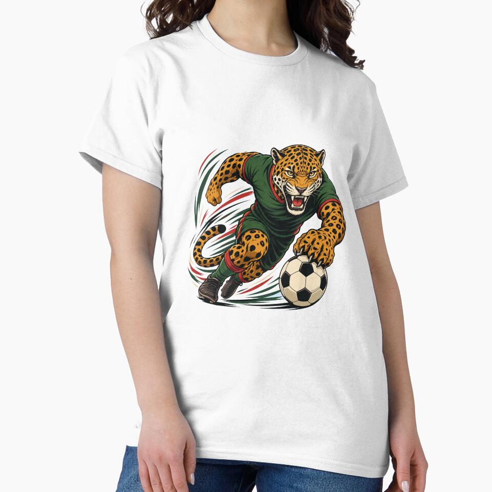 Mexico Jaguar Soccer T-Shirt | Wild Cat Football Design by wizooo411