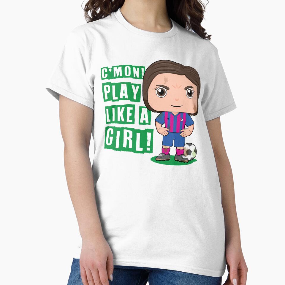 C'mon! Play like a girl - kids soccer design by essjaydesigns