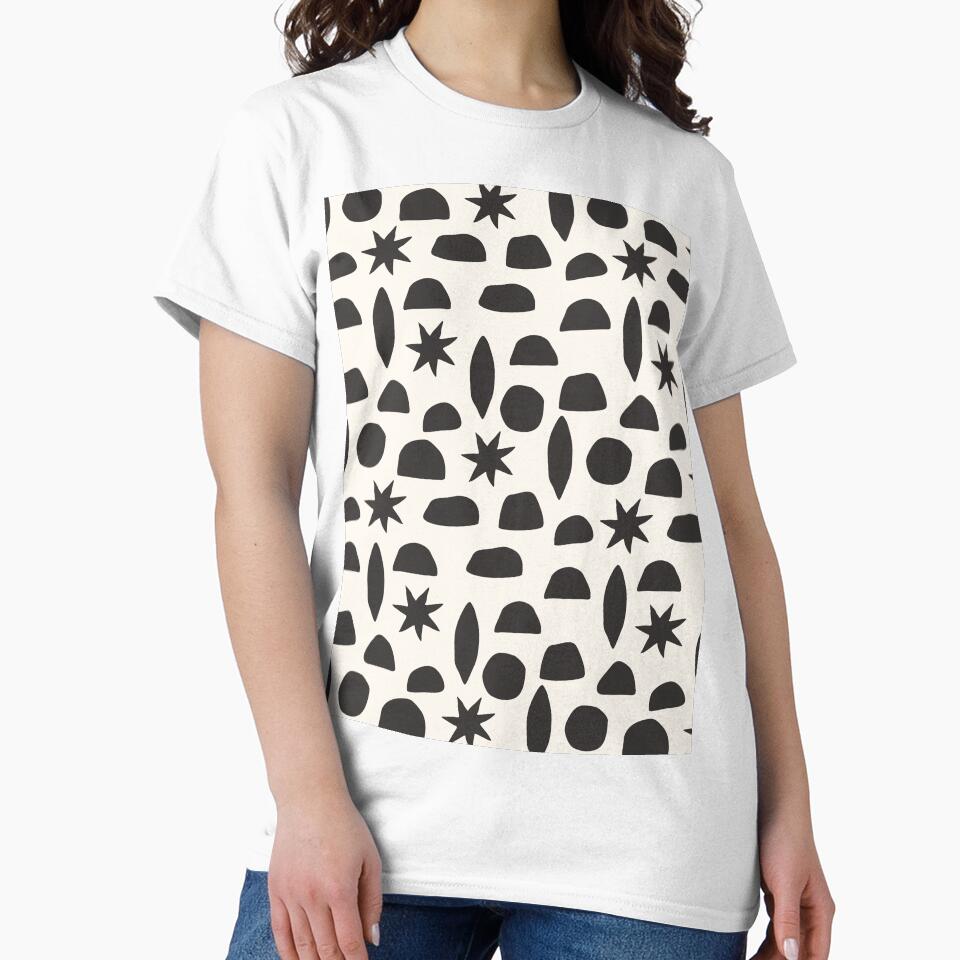 BOHO HENRI MATISSE CHARCOAL BLACK ON CREAM by blomastudios
