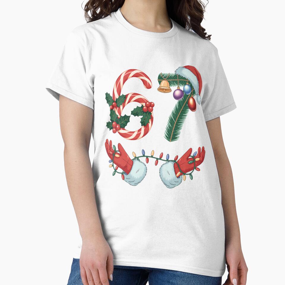 67 Christmas 6 7 Meme Pajamas Holiday Gen Alpha Slang by grumpzara