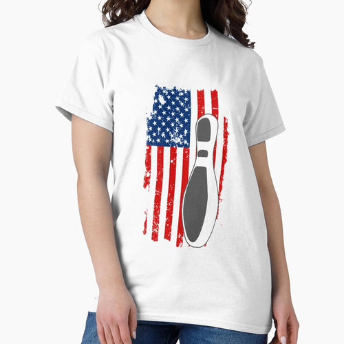 American Bowling T-Shirt for Men and Women by AllStarMerch
