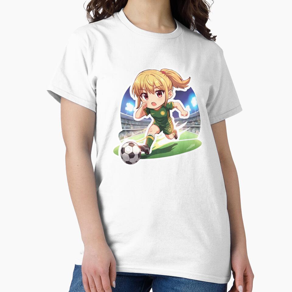 Chibi Soccer Girl Speed Anime Sticker | Cute Football Player Motion Art | Kawaii Sports Girl Gift | Dynamic Speed Lines Illustration by VectorJoy