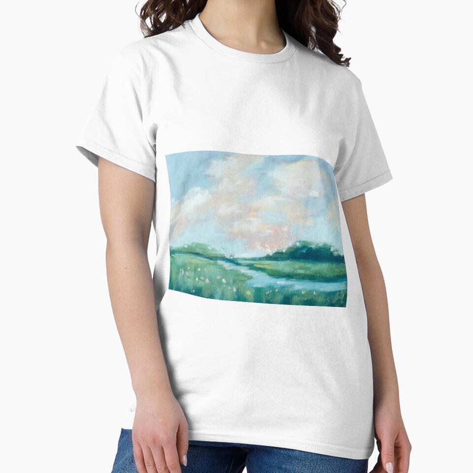 Cloud-covered river soft pastel by TiffanyMackay