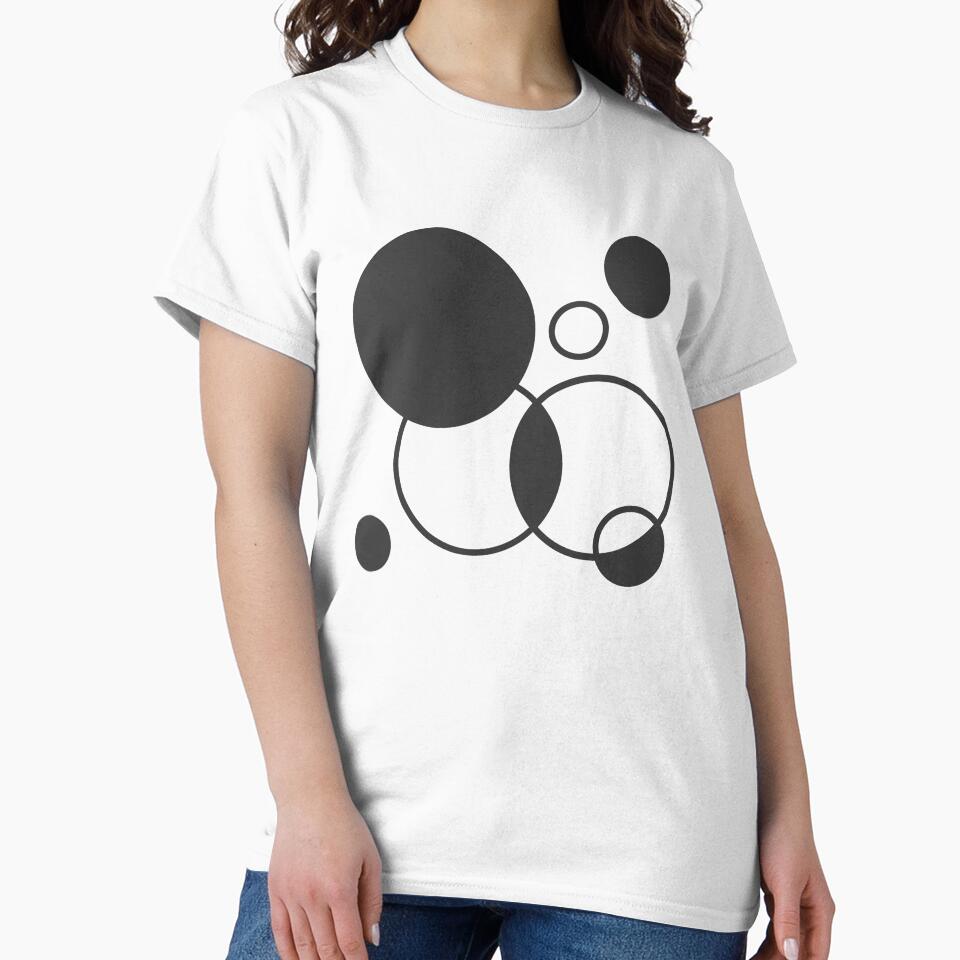 Simple Circles Black and White by artistfourteen