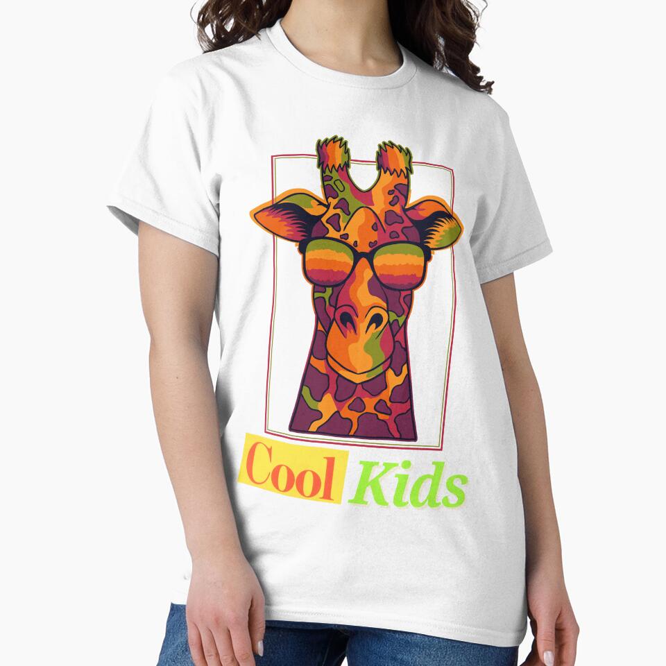 Cool Kids and Giraffe - Coolest animal apparel by TheArtistOf2022