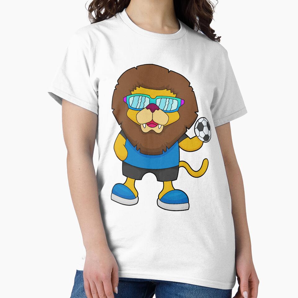 Lion as Soccer player with Soccer by Snabdesign84