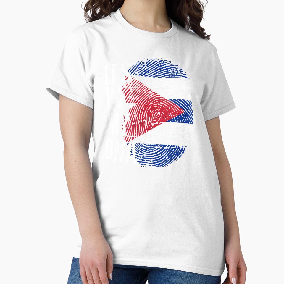 Cuba Flag Fingerprint - It's in my DNA Cuban by PartyShirts1