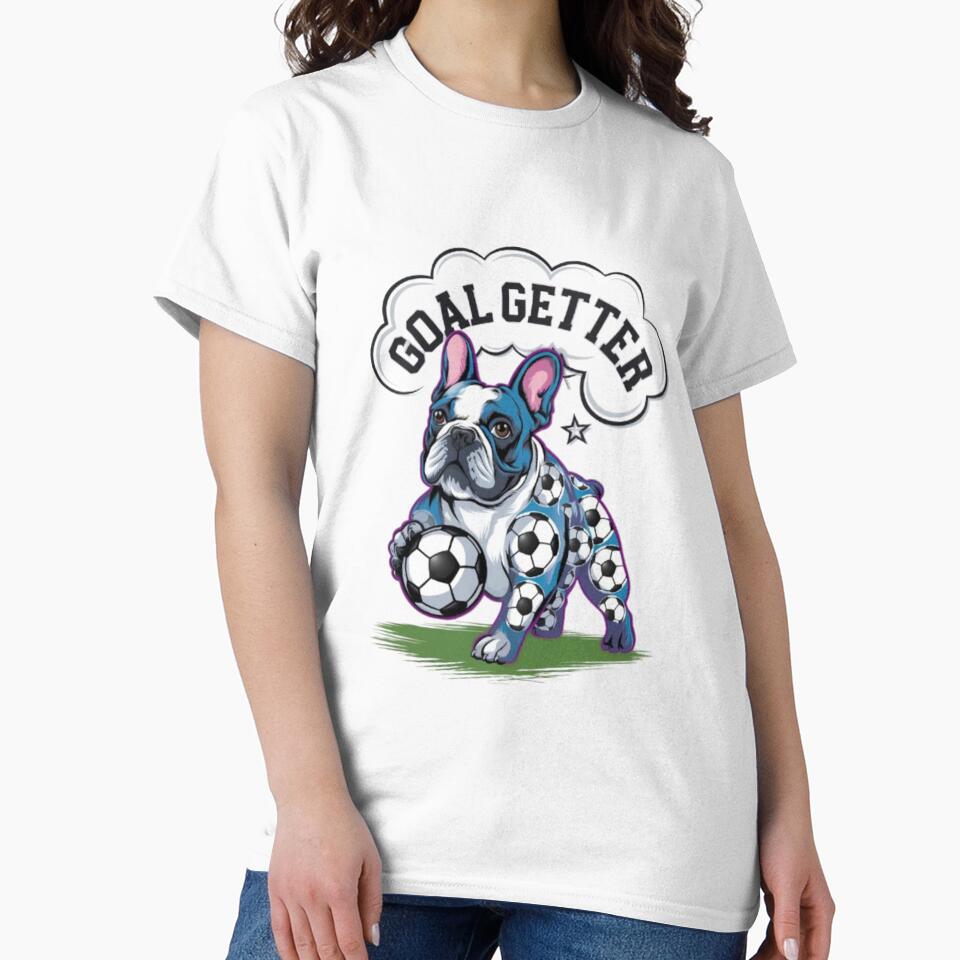 Goal Getter French Bulldog Soccer Fun Design by Petpixy