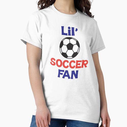 'Lil' Soccer Fan' (White) by The Button Gal