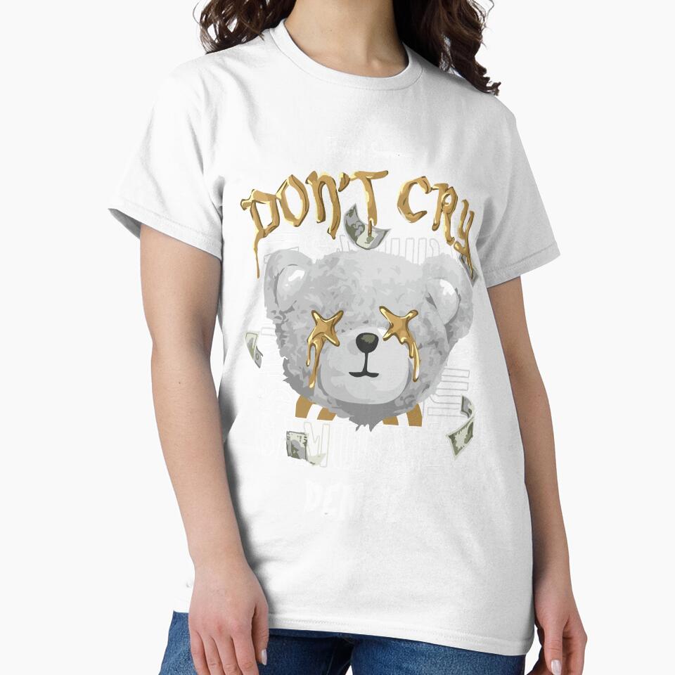 Samurai Bear Don't Cry Streetwear by NF Designs Studio DTF