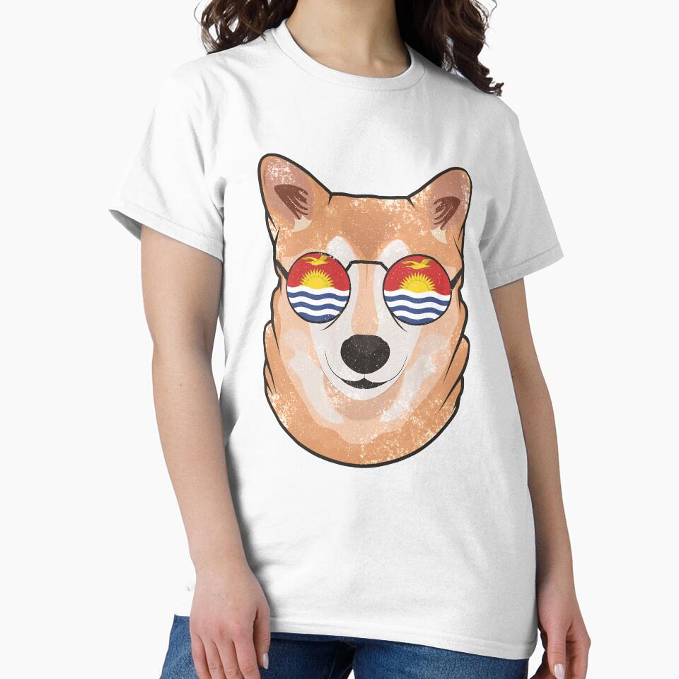 Vintage Patriotic Shiba Inu Ikiribati Flag by feether-store