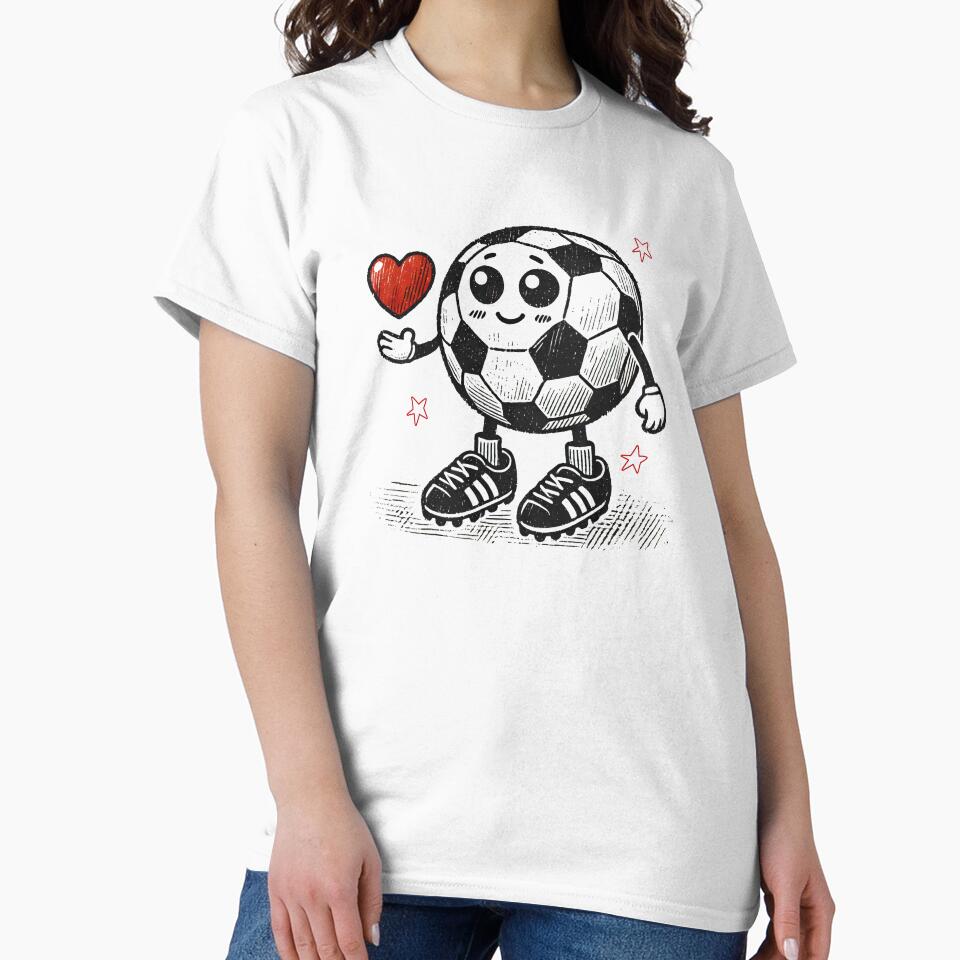 Soccer Ball with Heart Valentine's Day - Soccer is my Valentine - Minimalist Animal Art by BeaverFriends