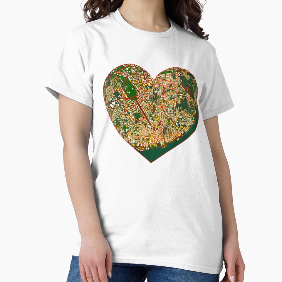 Lisbon Heart Map – Portuguese Football Inspired City Art by BottleGnome