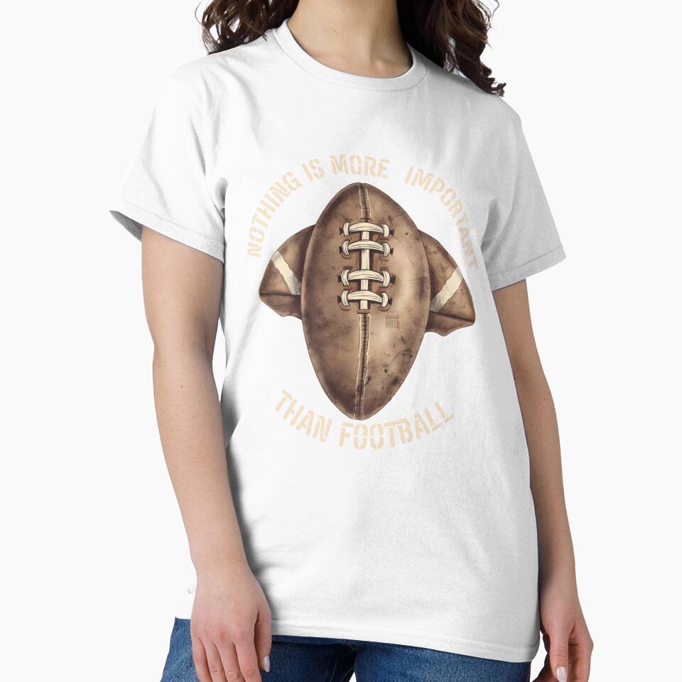 Vintage Football Ball T-Shirt - Classic Football Shirt for Sports Fans by JacobDesigns8