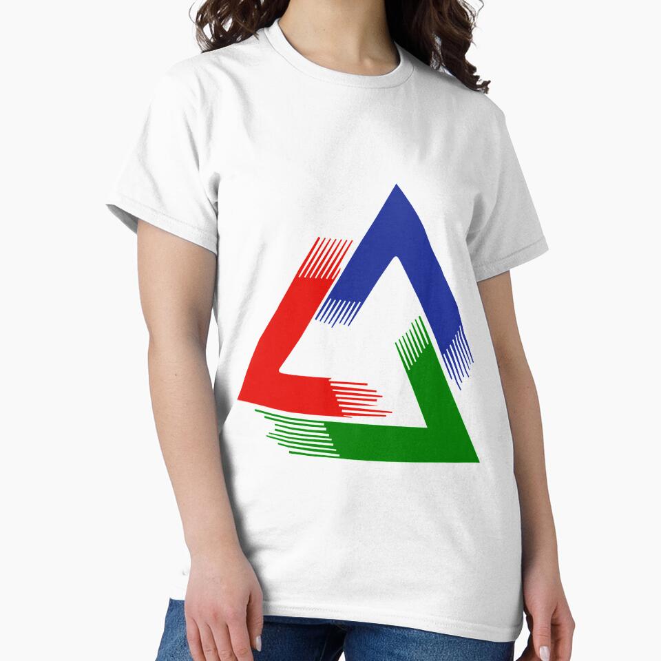 Geometry Red Blue Green Triangle T-Shirt by AllStarMerch