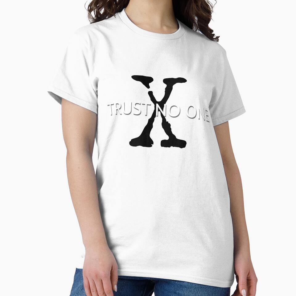 Trust No One X-Files inspired design for facemask tshirts iphone case by doubledagger