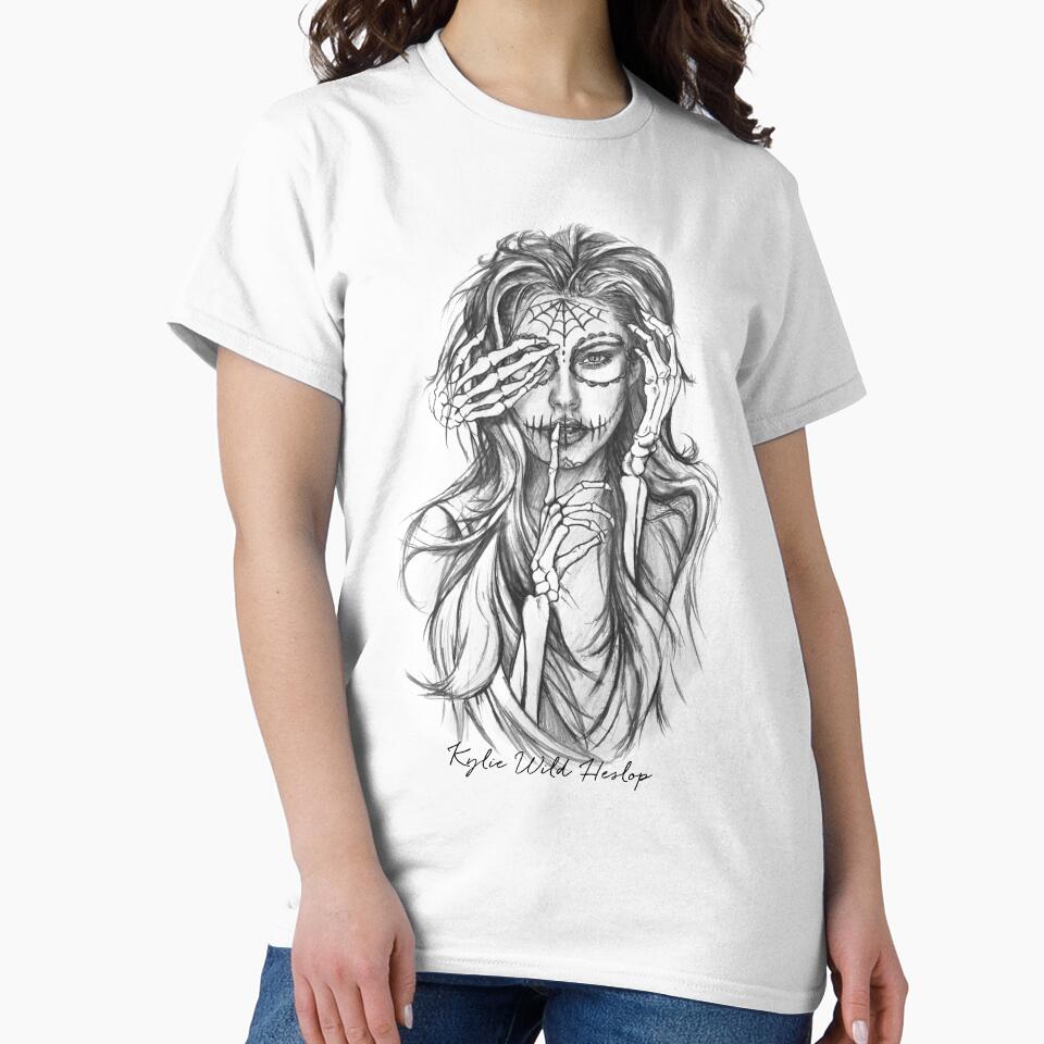 Hear, See, Speak No Evil Girl and Skeleton by KylieWildHeslop