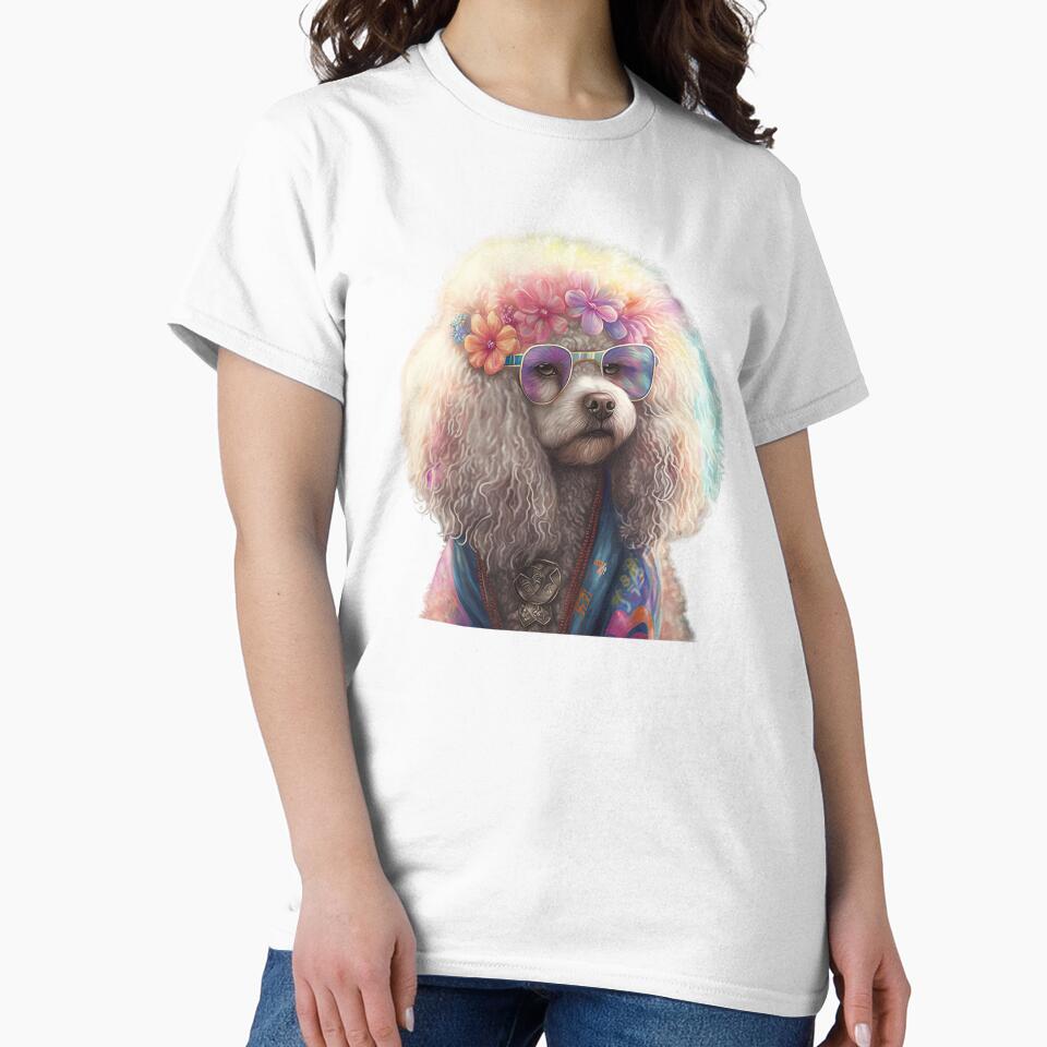 Funny hippie poodle by AnimalArtPhotos