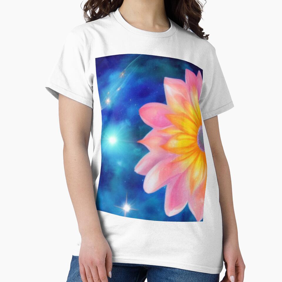 Soft Floral Starry Sky Watercolor No 6 by StephanieBrock