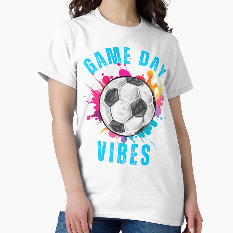 Colorful Paint Splatter Soccer Game Day Vibes by AlienOccupation