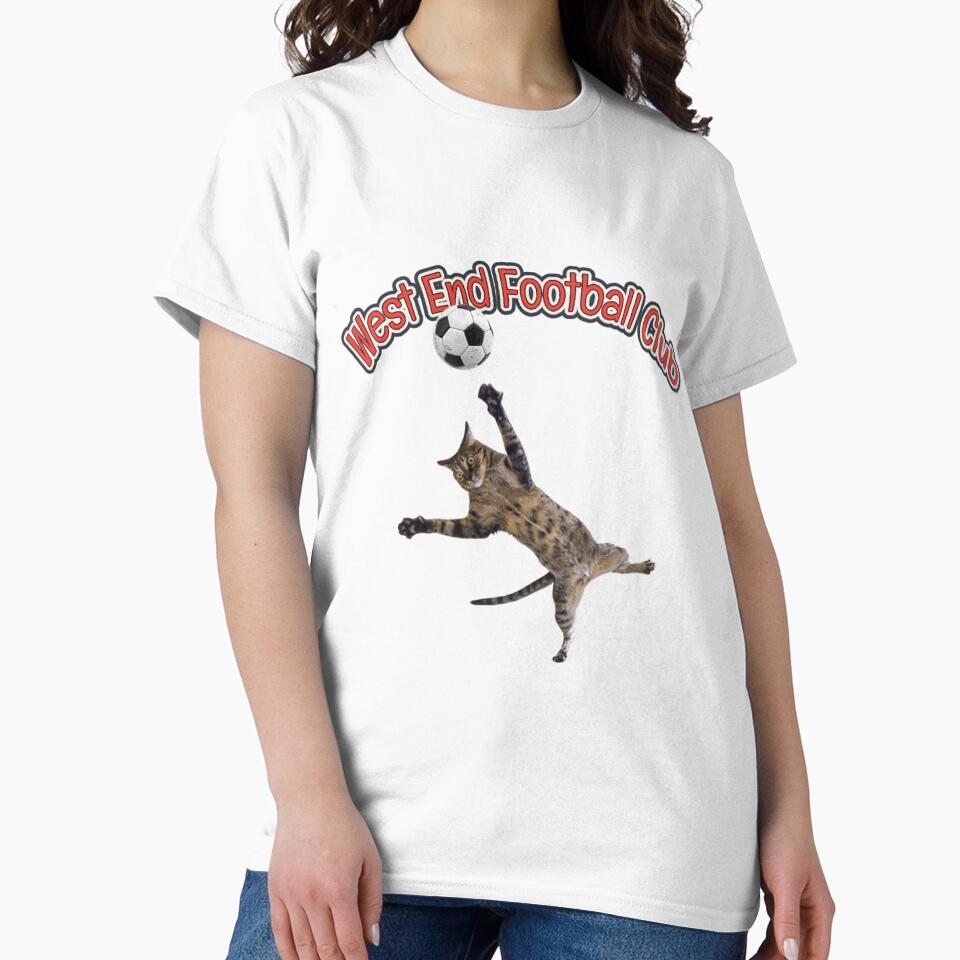 West End Football Club manic keeper cat design by West End FC
