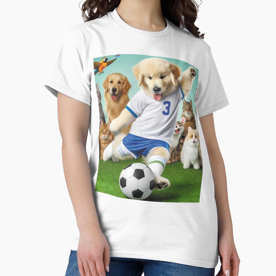 Funny Animals Playing Soccer Football Team, Kids Sports Animal Lover Gift, soccer dog by E.D.CH designs.