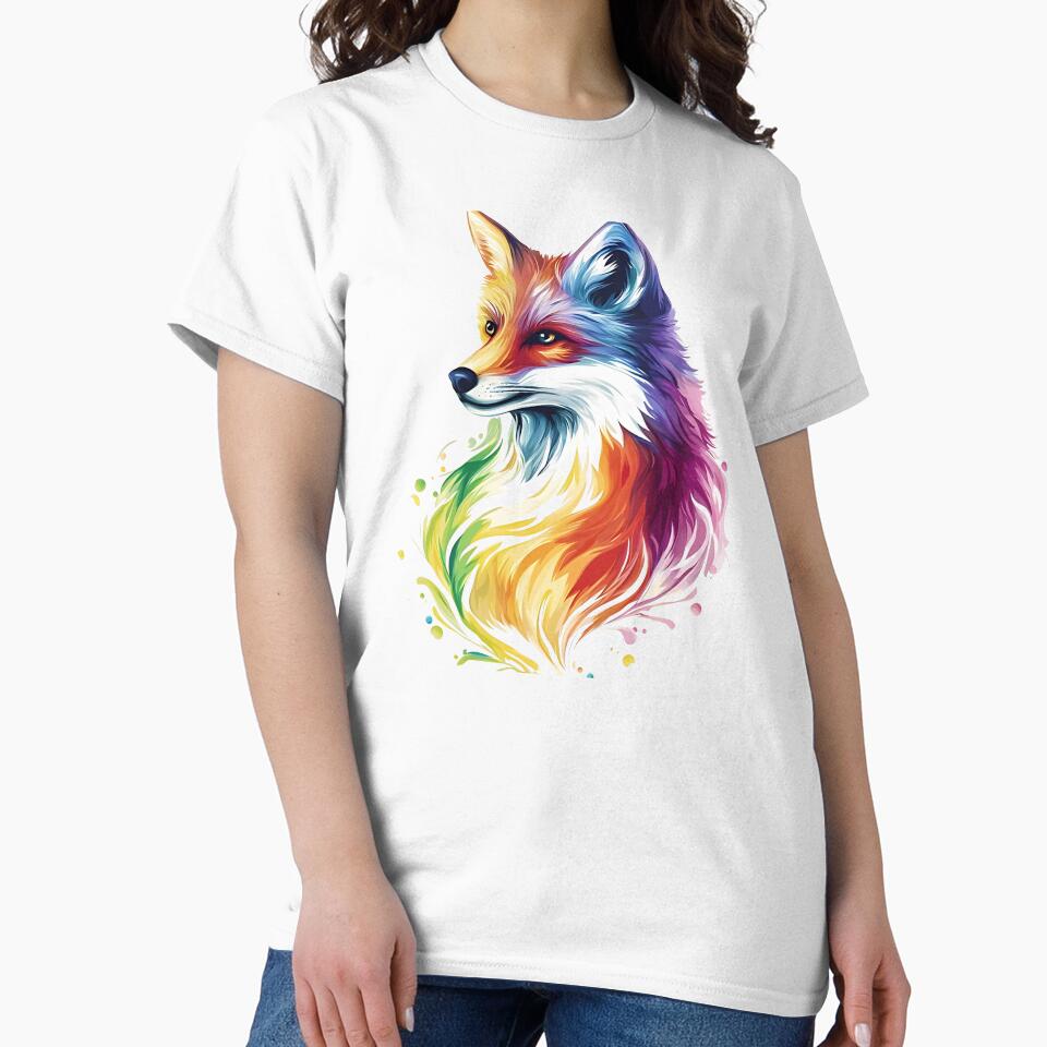 Colorful fox animals nature splash by Gallery-yuuna