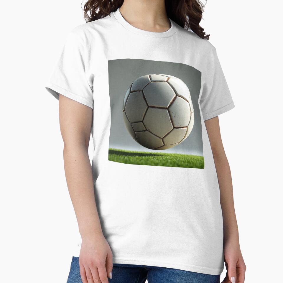 Vintage Soccer Ball on Green Field- Clean Sports Aesthetic by digitalbob60