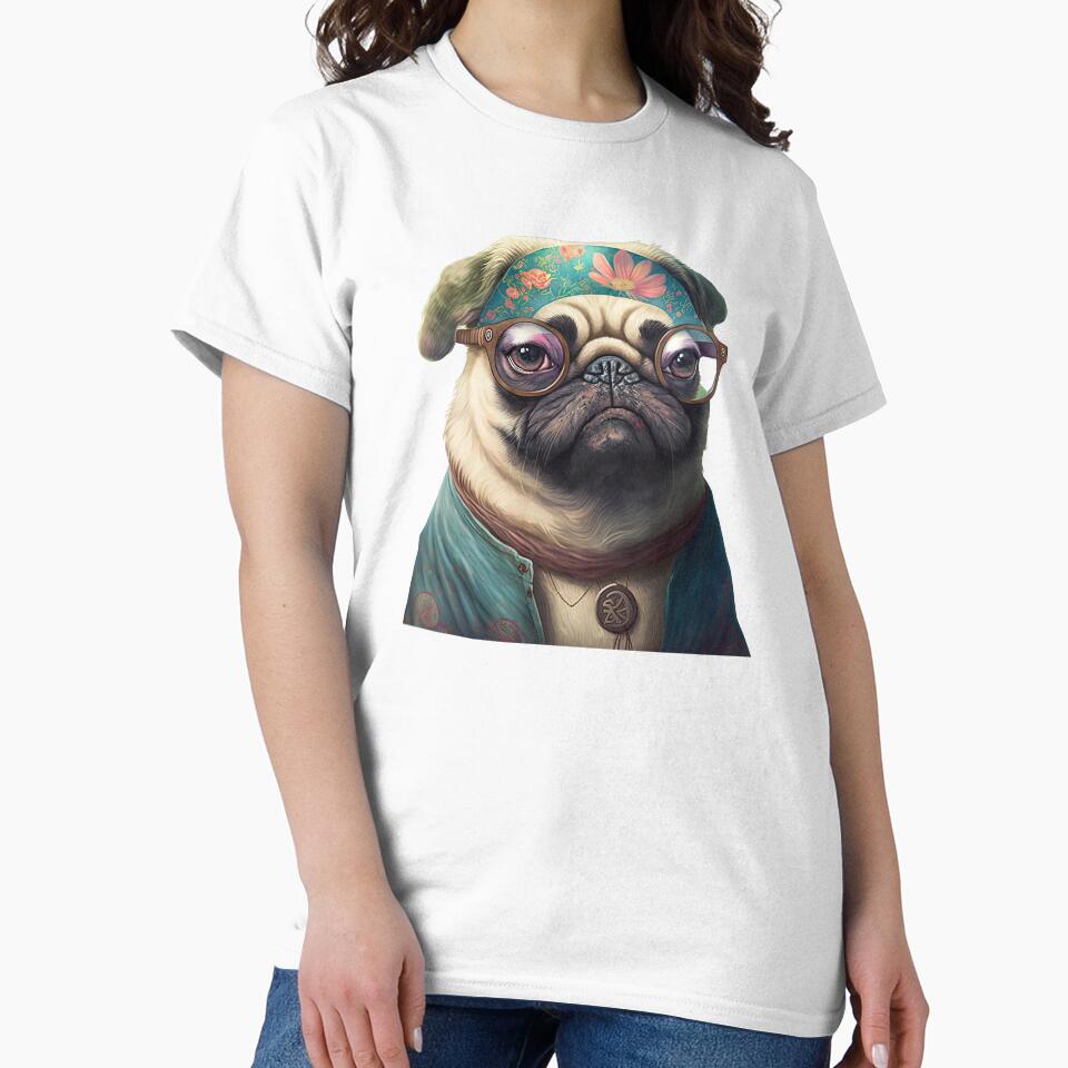 Hippy pug by AnimalArtPhotos