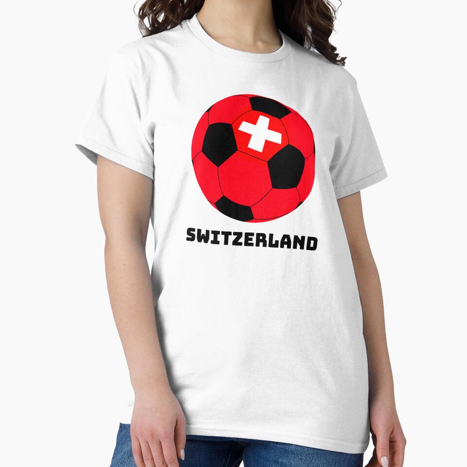 Switzerland Soccer Switzerland Gift Sports T-Shirt by MarlowLoom