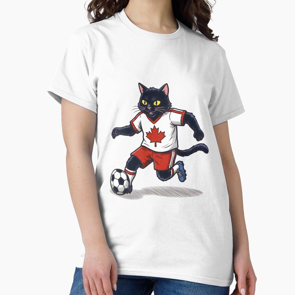Retro 90s Canadian Soccer Cat by Ink & Void Co.