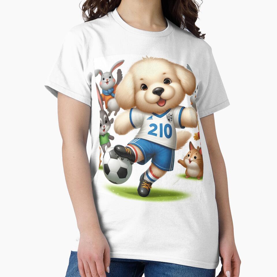 Funny Animals Playing Soccer Football Team, Kids Sports Animal Lover Gift by E.D.CH designs.