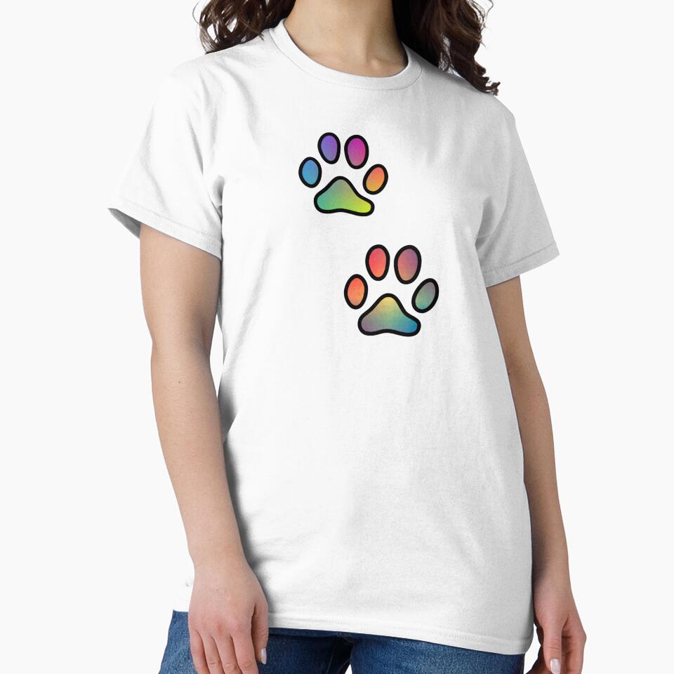 Rainbow paw prints by Camilla Wynter