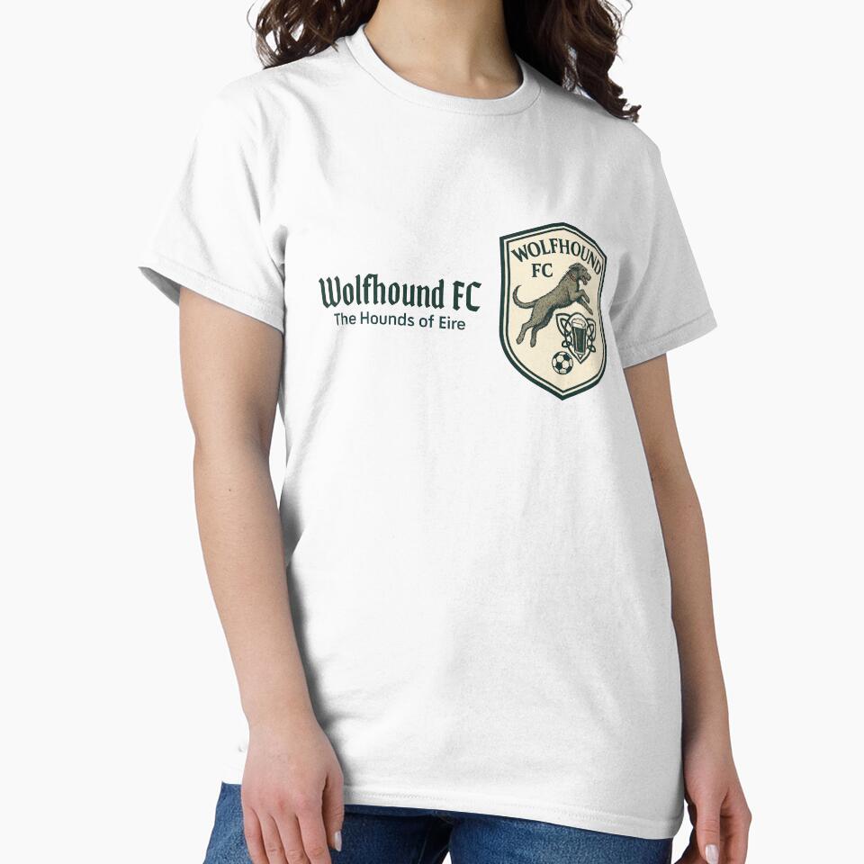Wolfhound FC - Leaping Irish Wolfhounds - Hounds of Eire - Green font by Irish Wolfhound Central