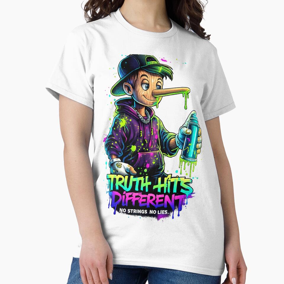 Truth Hits Different – Neon Graffiti Street Art Urban Graphic by jerskie_12tribes