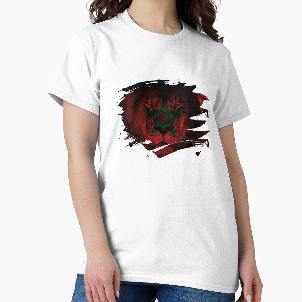 Morocco Lion Flag Paint Splatter by ockshirts