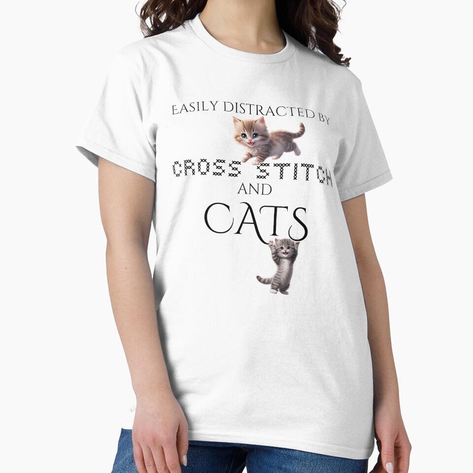 Distracted by cross stitch and cats by KJGHeadRowdy